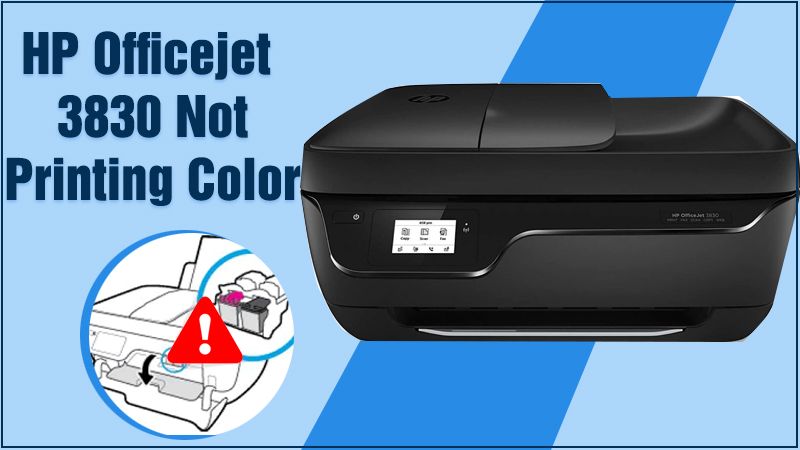 How To Fix HP Officejet 3830 Not Printing Color?