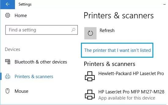 The-printer-I-want-is-not-listed